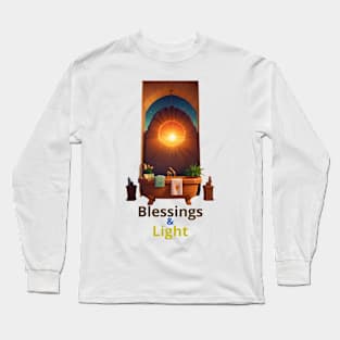 Blessings & Light / easter greetings / easter wishes Long Sleeve T-Shirt